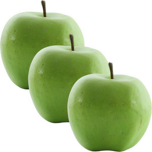 Pack of 3 Artificial Decorative Green Apple 8cm