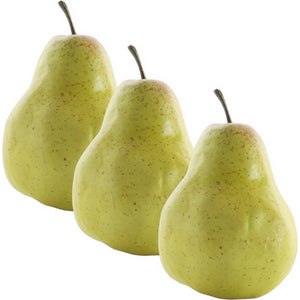 Pack of 3 Artificial Decorative Pears 10cm