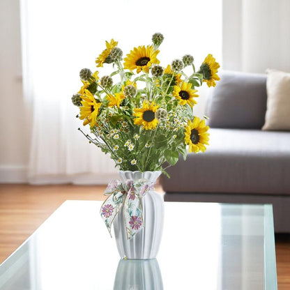 White Ceramic Flower Vase