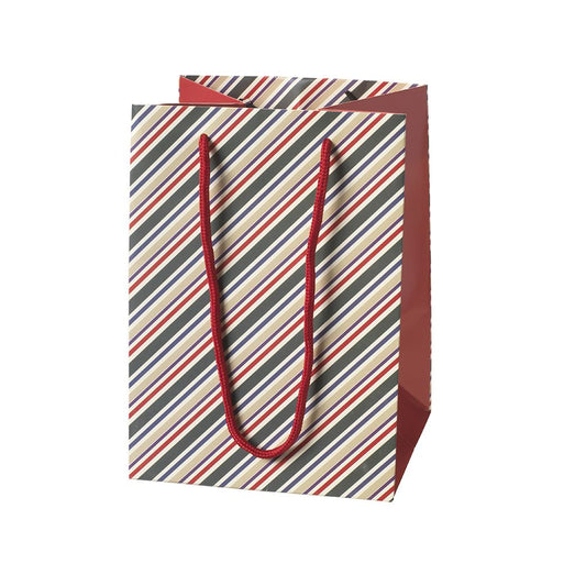 Festive Forest Pinstripe Gift Bag