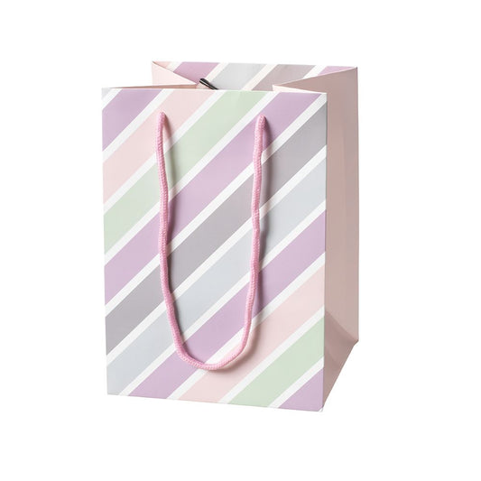 Pearlescent Pastel Stripe Gift Bag