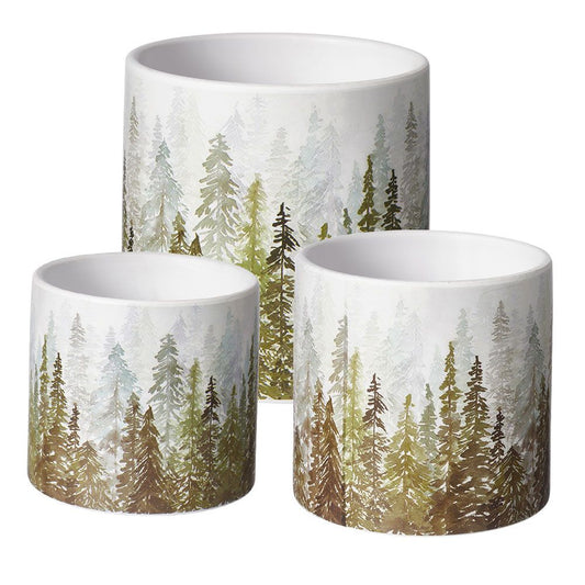 Forest Fir Tree Ceramic Plant Pot