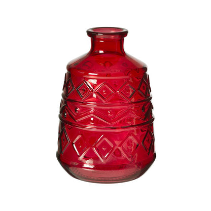 Aztec Bud Vase Red- 15cm