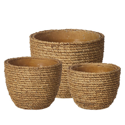 Woven Texture Ceramic Pot