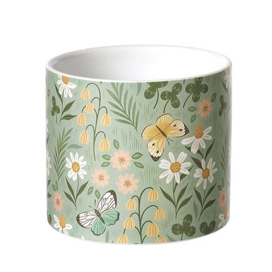 Ceramic Floral Plant Pot