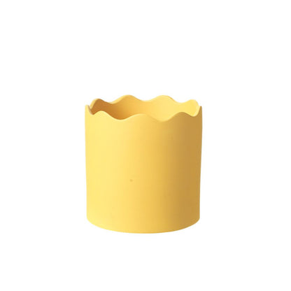 Ceramic Wave Pot - Yellow