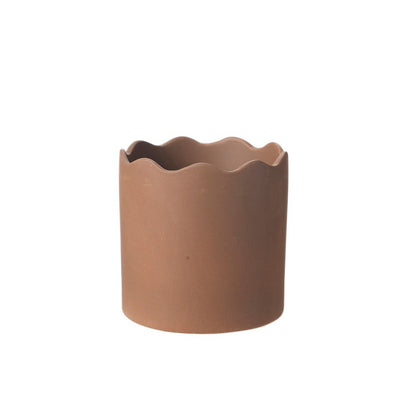 Ceramic Wave Pot - Brown