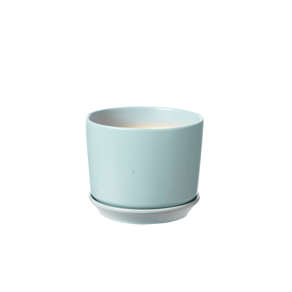 Ceramic Footed Plant Pot - Duck Egg Blue