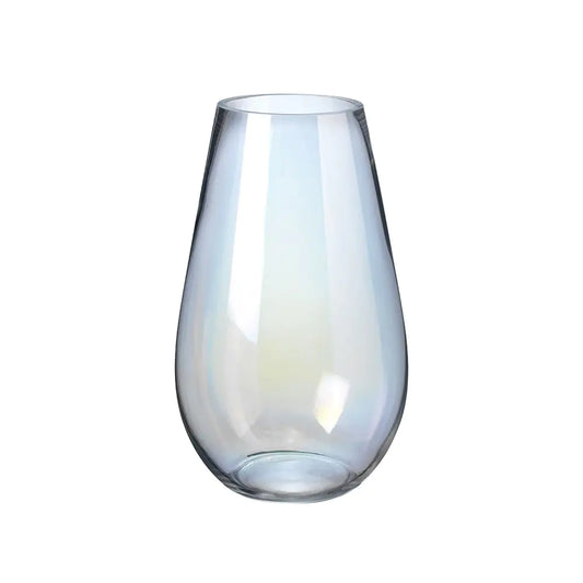Luminous Pearl Finish Glass Vase - H25cm