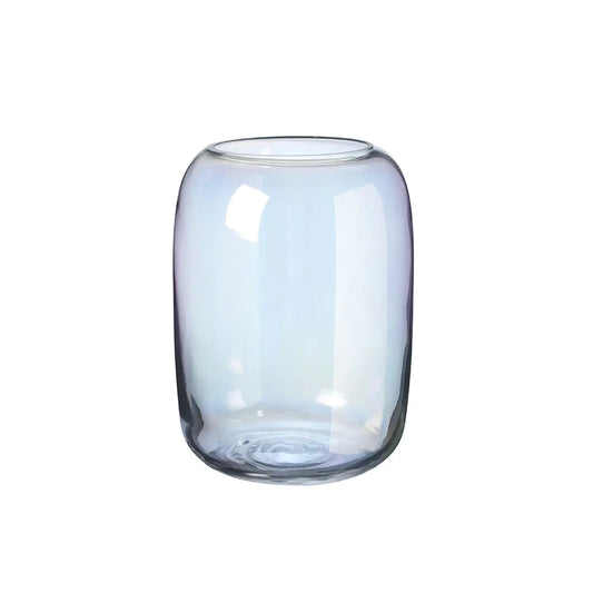 Luminous Pearl Finish Glass Jar Vase - H22cm