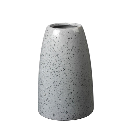 Ceramic Speckled Cylinder Vase - Grey