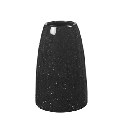 Ceramic Speckled Cylinder Vase - Black