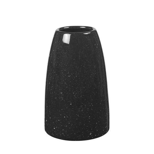 Ceramic Speckled Cylinder Vase - Black
