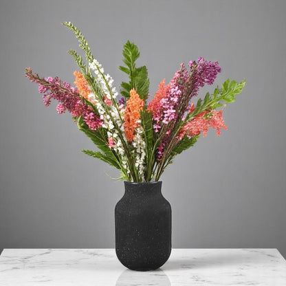 Ceramic Speckled Urn Vase - Black