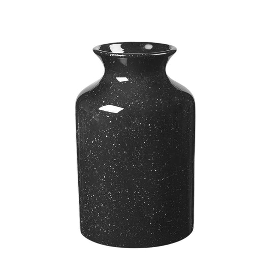 Ceramic Speckled Vase - Black