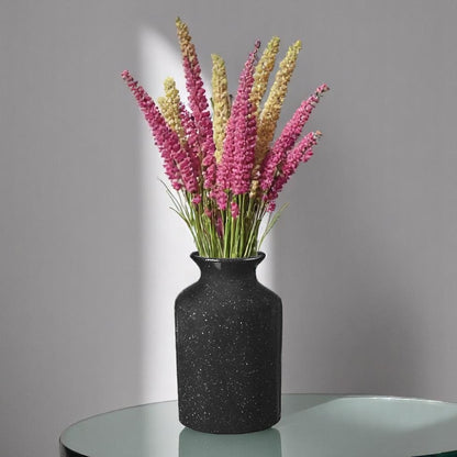 Ceramic Speckled Vase - Black