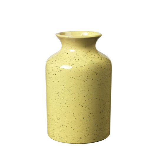Ceramic Speckled Vase - Yellow