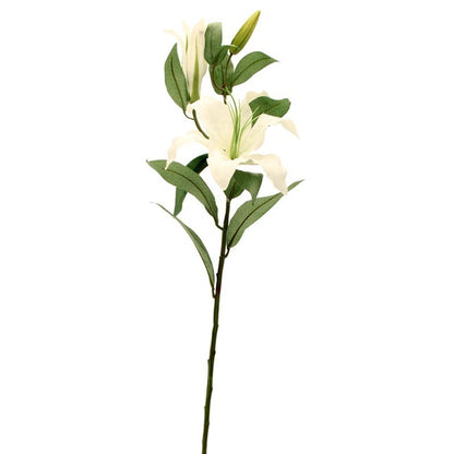 Artificial Silk Lilium Spray - Cream