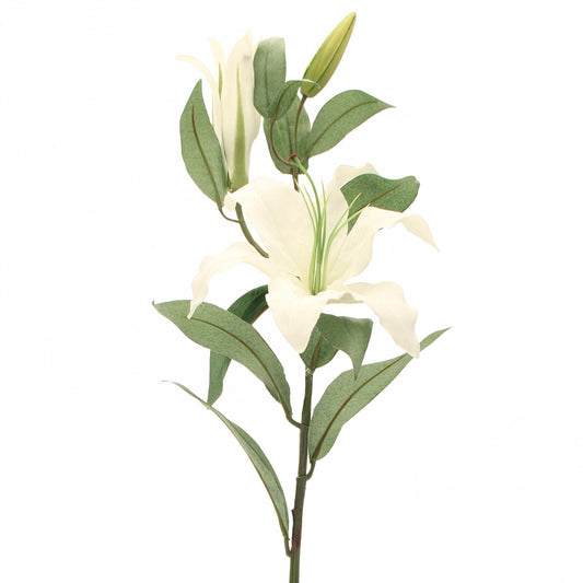 Artificial Silk Lilium Spray - Cream