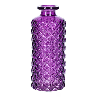 Slender Glass Bud Vase - Purple