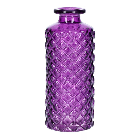 Slender Glass Bud Vase - Purple
