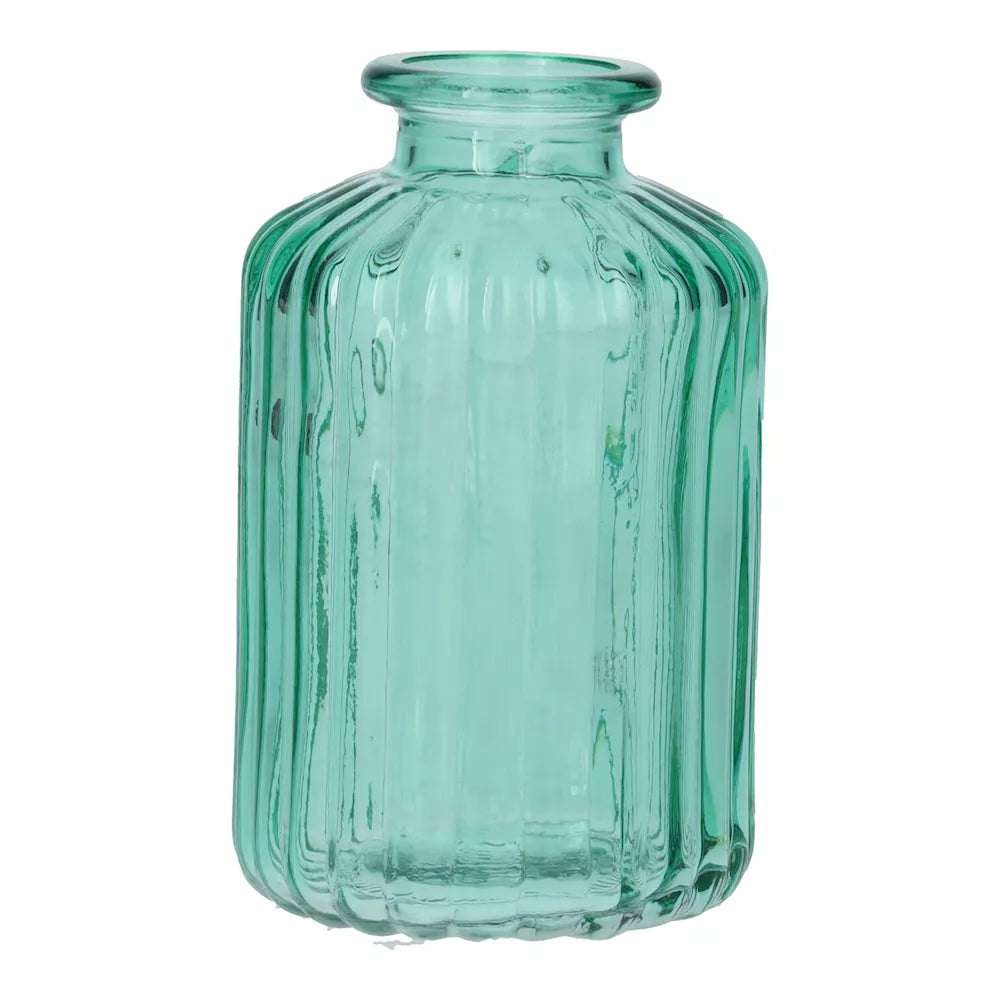 Mini Ribbed Bud Vase - Turquoise