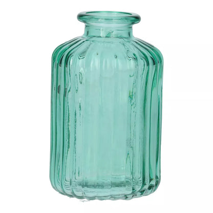 Mini Ribbed Bud Vase - Turquoise