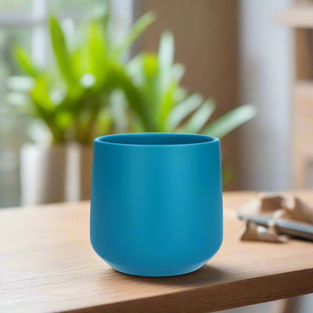 Ceramic Puglia Plant Pot - Turquoise