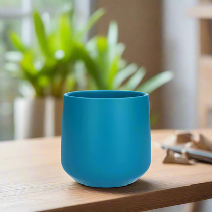 Ceramic Puglia Plant Pot - Turquoise