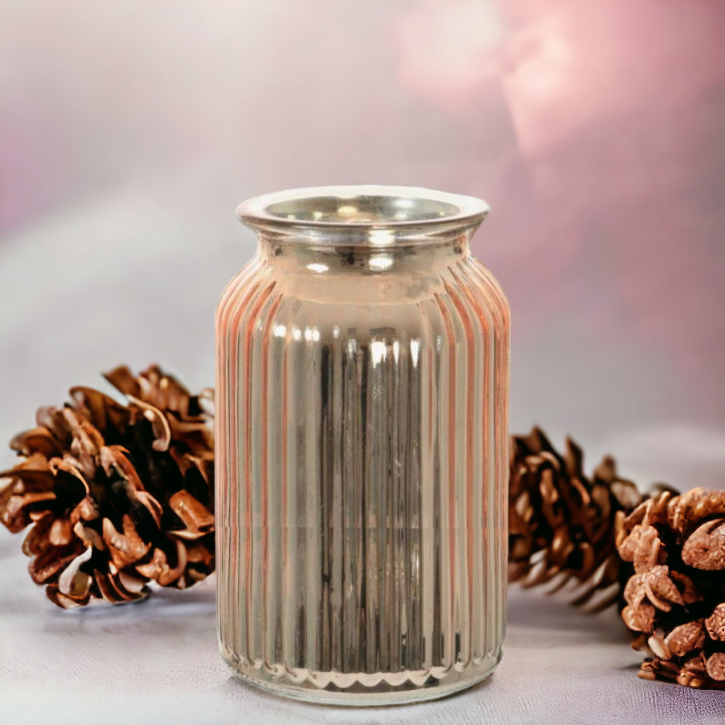 Rose Gold Tall Jar Vase 18.5 CM