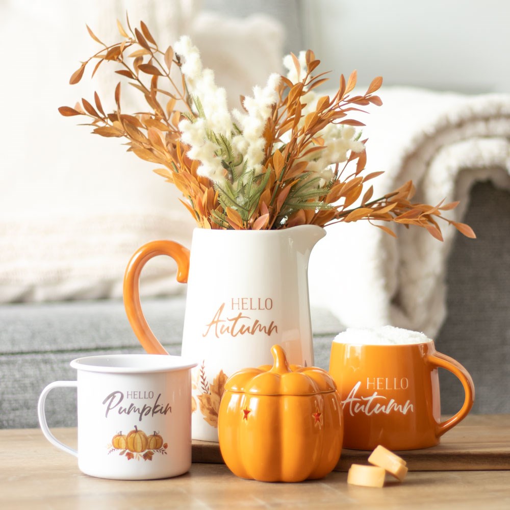 Hello Autumn Orange Mug And Sock Set