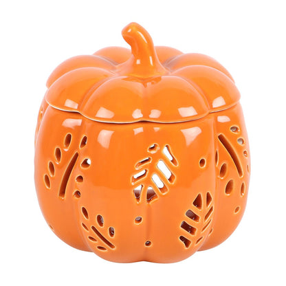 Oil Burner - Autumn Pumpkin Leaves Orange