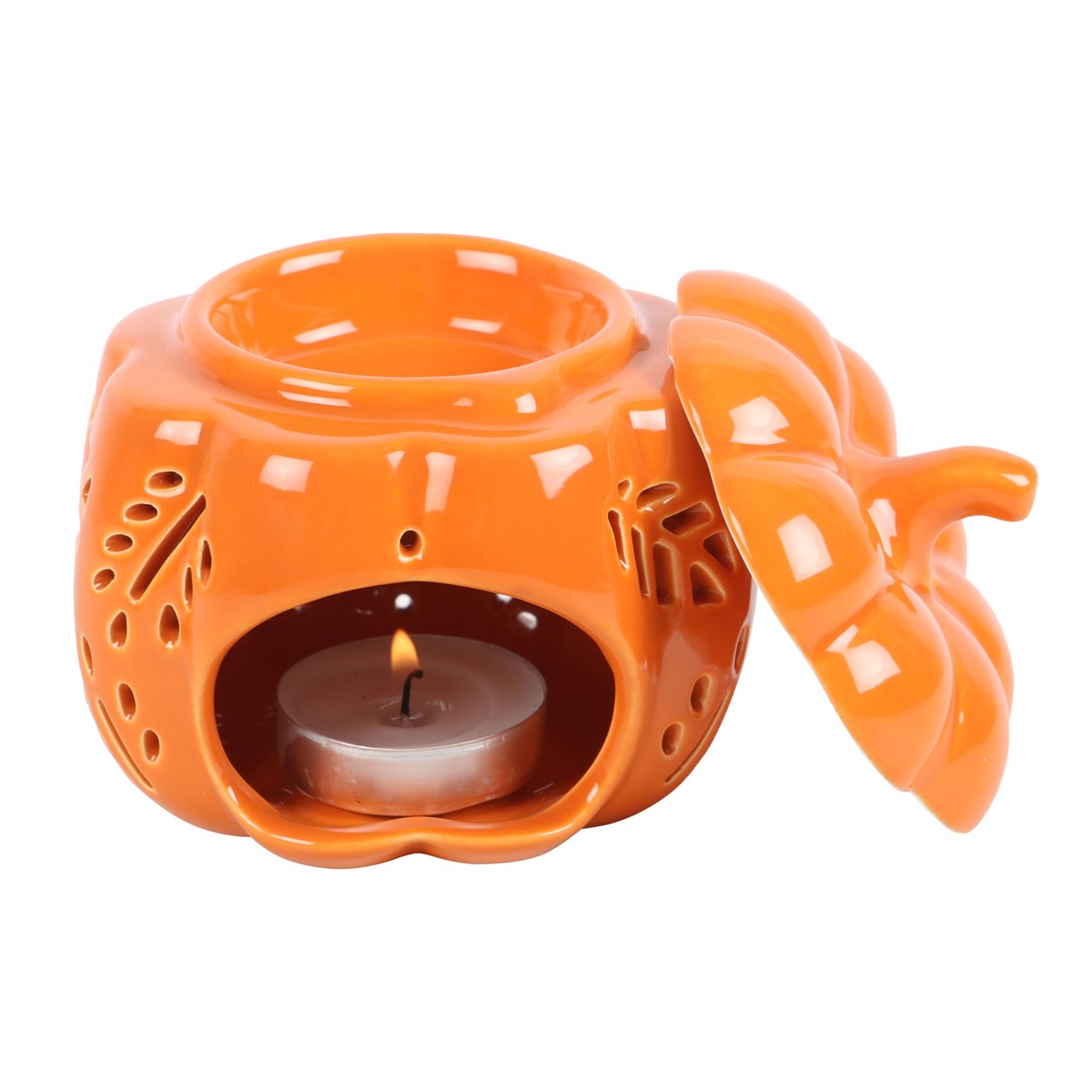 Oil Burner - Autumn Pumpkin Leaves Orange