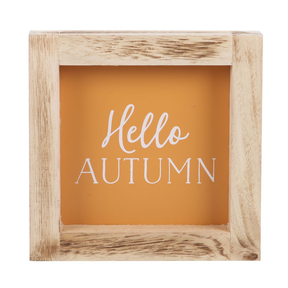 Hello Autumn Wooden Frame Sign