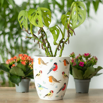 Bird Print Plant Pot