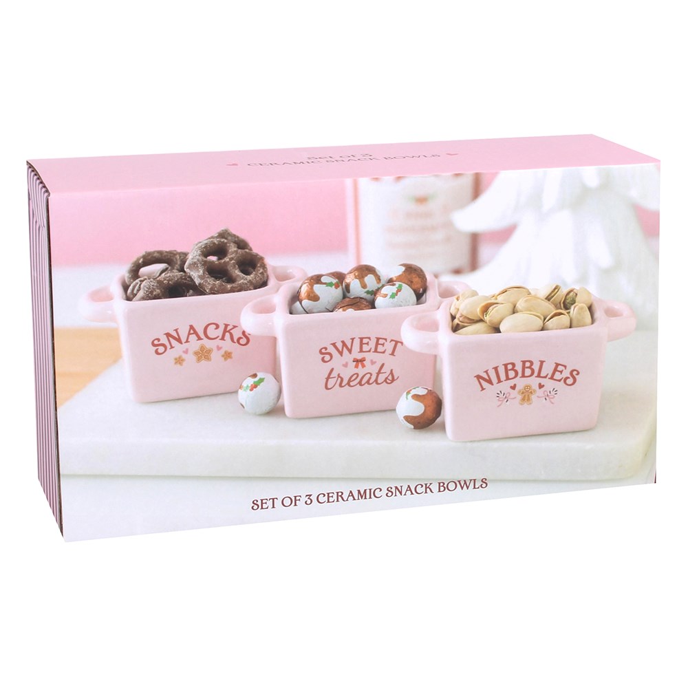 Set of 3 Sugarplum Bakery Snack Bowls