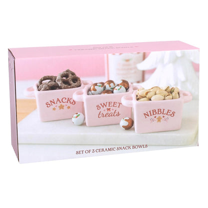 Set of 3 Sugarplum Bakery Snack Bowls