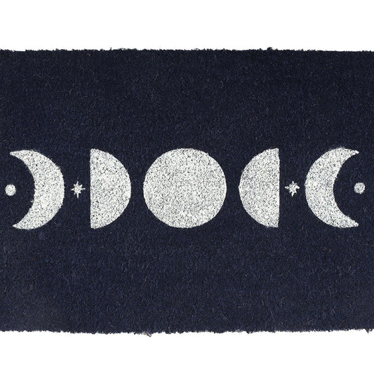 Dark Blue Moon Phase Doormat