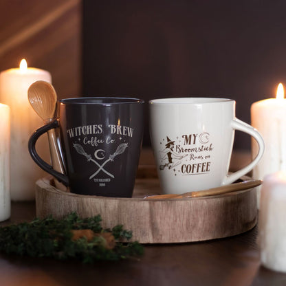 Witched Brew Coffee Co. Mug and Spoon Set Black