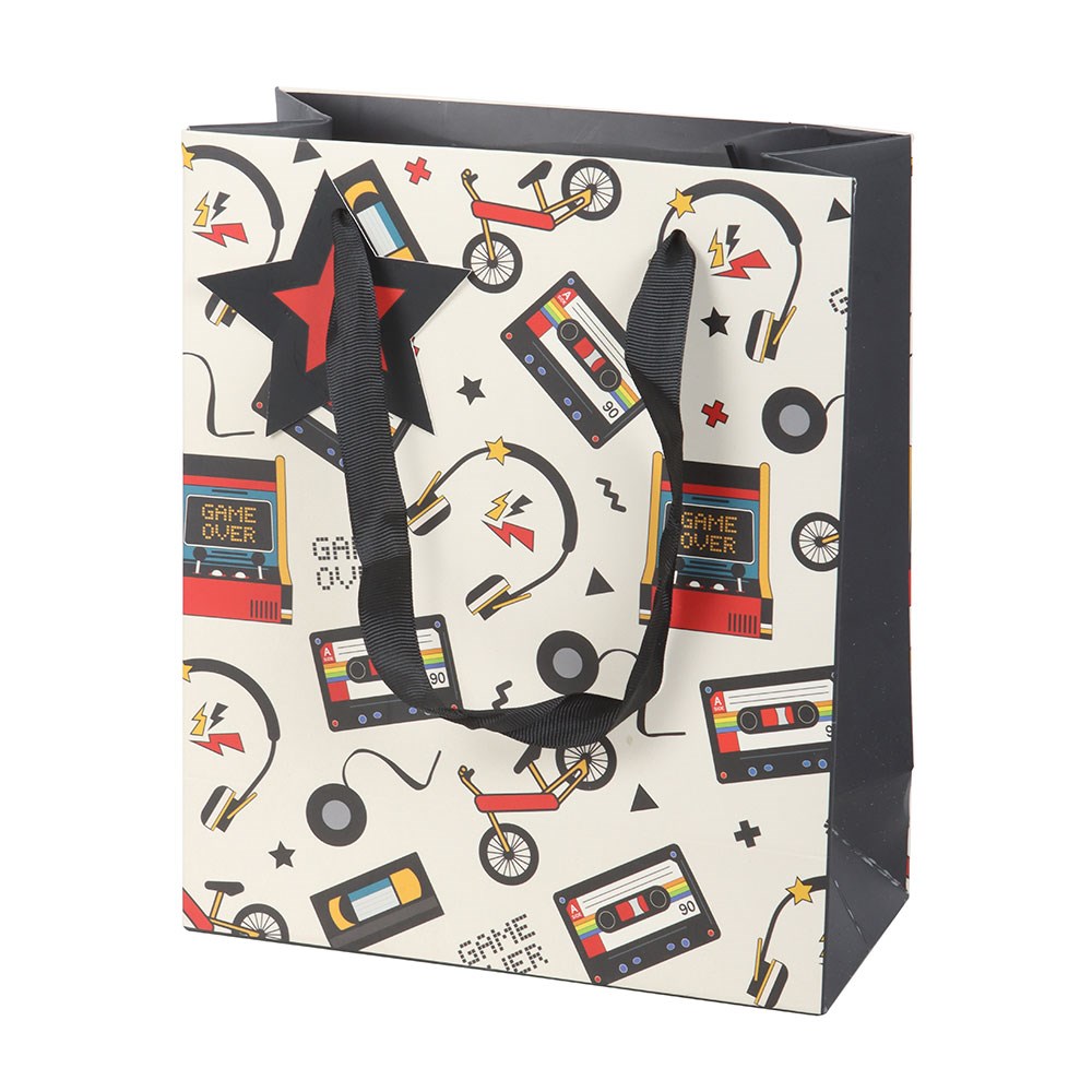 Medium Retro 80s Print Gift Bag