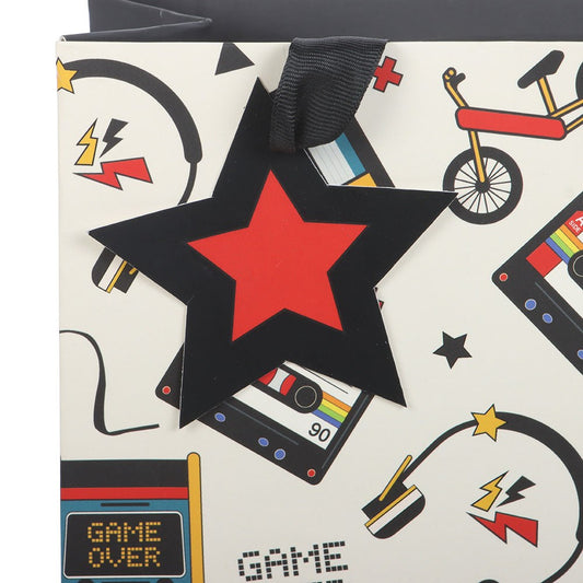 Medium Retro 80s Print Gift Bag