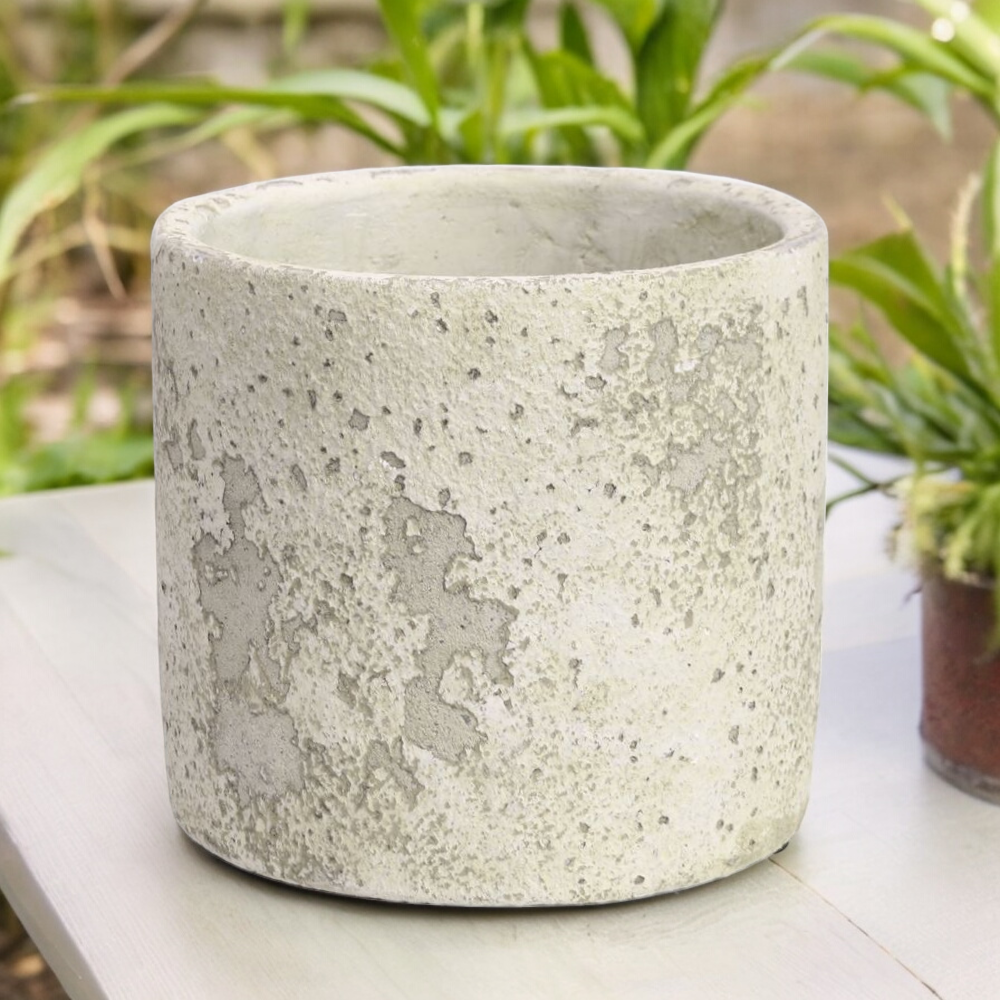 Aged Style Round Cement Plant Pot 11cm