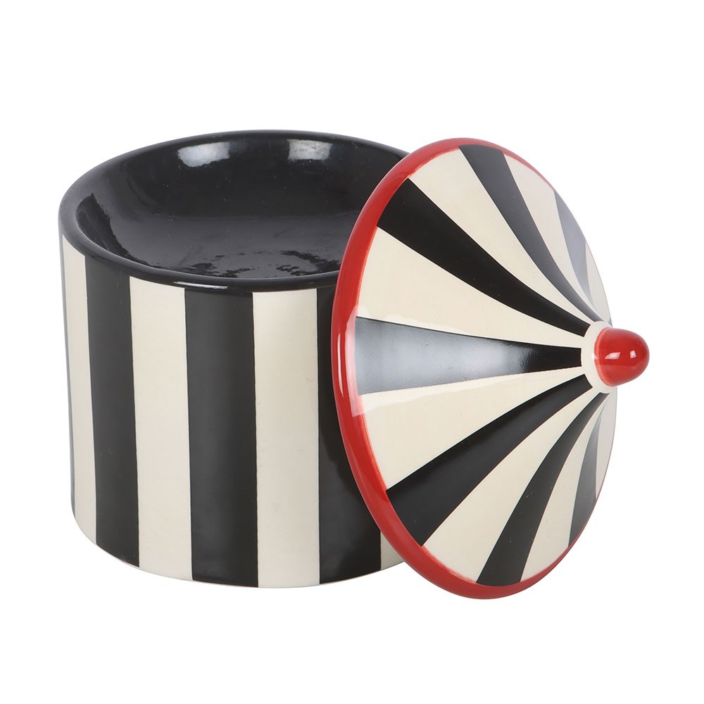 Black Striped Circus Tent Oil Burner