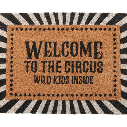 Black Welcome to the Circus Doormat