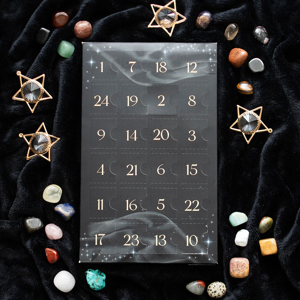 24 Days Crystal Advent Calendar - Black