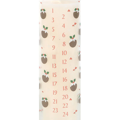 Christmas Pudding Advent Tube Candle