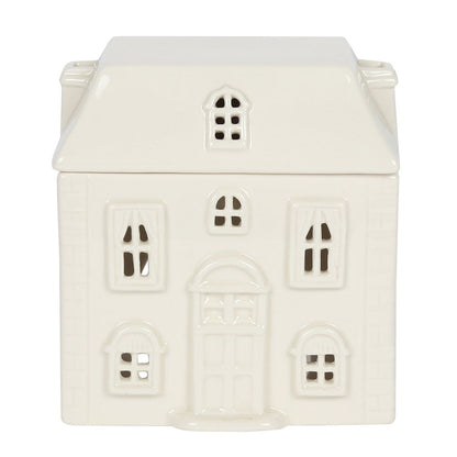 Ceramic White House Oil Burner