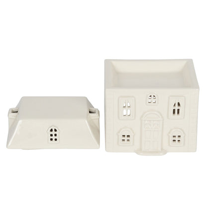 Ceramic White House Oil Burner