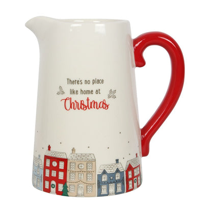 Ceramic Christmas Village Flower Jug Vase (H18 cm)