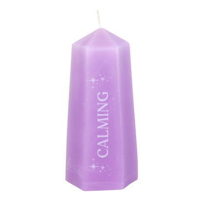 Calming Crystal Candle with Rough Amethyst - Unscented